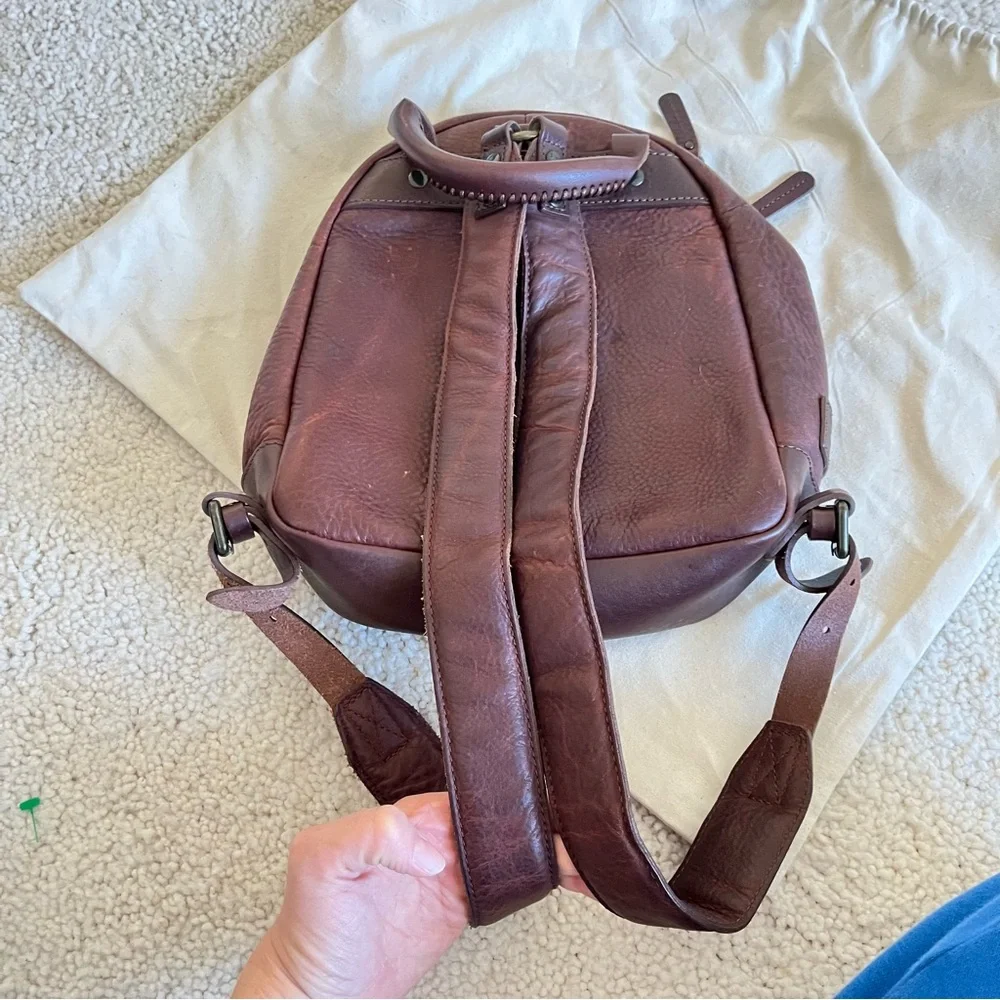 Will Leather Goods Mini Journey Backpack EUC Dark Cognac 100%‎ Genuine